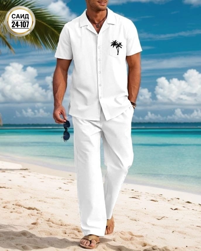 пляжная рубашка,костюм летний мужской,костюм мужской,мужской костюм двойка,мужская гавайская рубашка