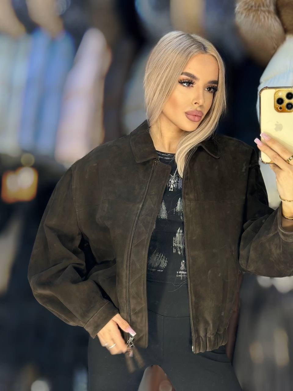 куртка замшевая,бомбер замша,женская верхняя одежда бомбер замш,бомбер женский кожаный замшевый,куртка из замши