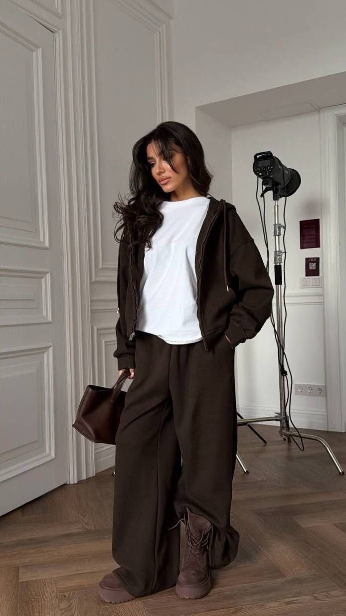 костюм на флисе,костюм спортивный,спортивные костюмы на флисе,крутой костюм,костюм базовый костюм оверсайз зип худи и штаны палаццо