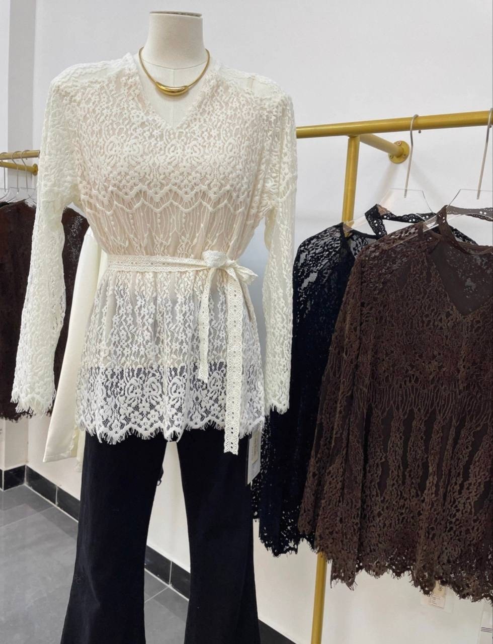 блузка кружева,кружевная блузка,женская кружевная блузка,женская кружевная блузка с длинным рукавом и v-образным вырезом,кружевная рубашка