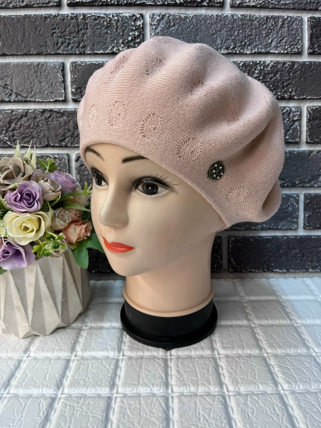 берет двойной,берет,женские береты,женская шапка,шапка берет