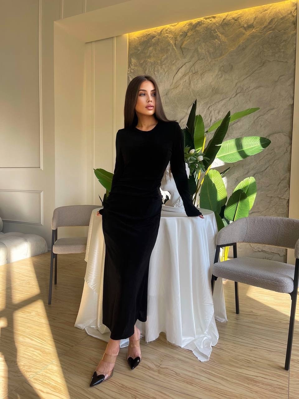 женское платье,,платье черное,платье,платье миди