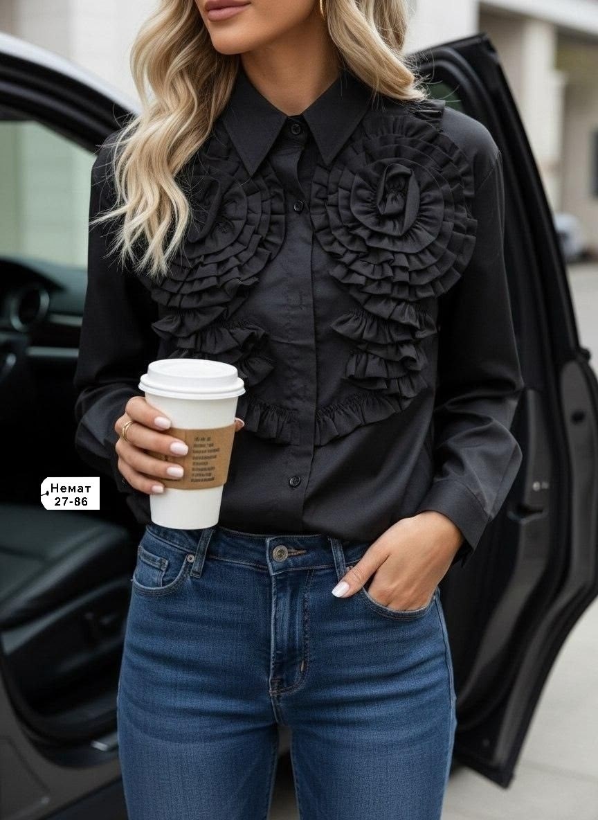 блузка с оборками,рубашка с рюшами,блузка с рюшами,модная белая блузка,рубашка с оборками