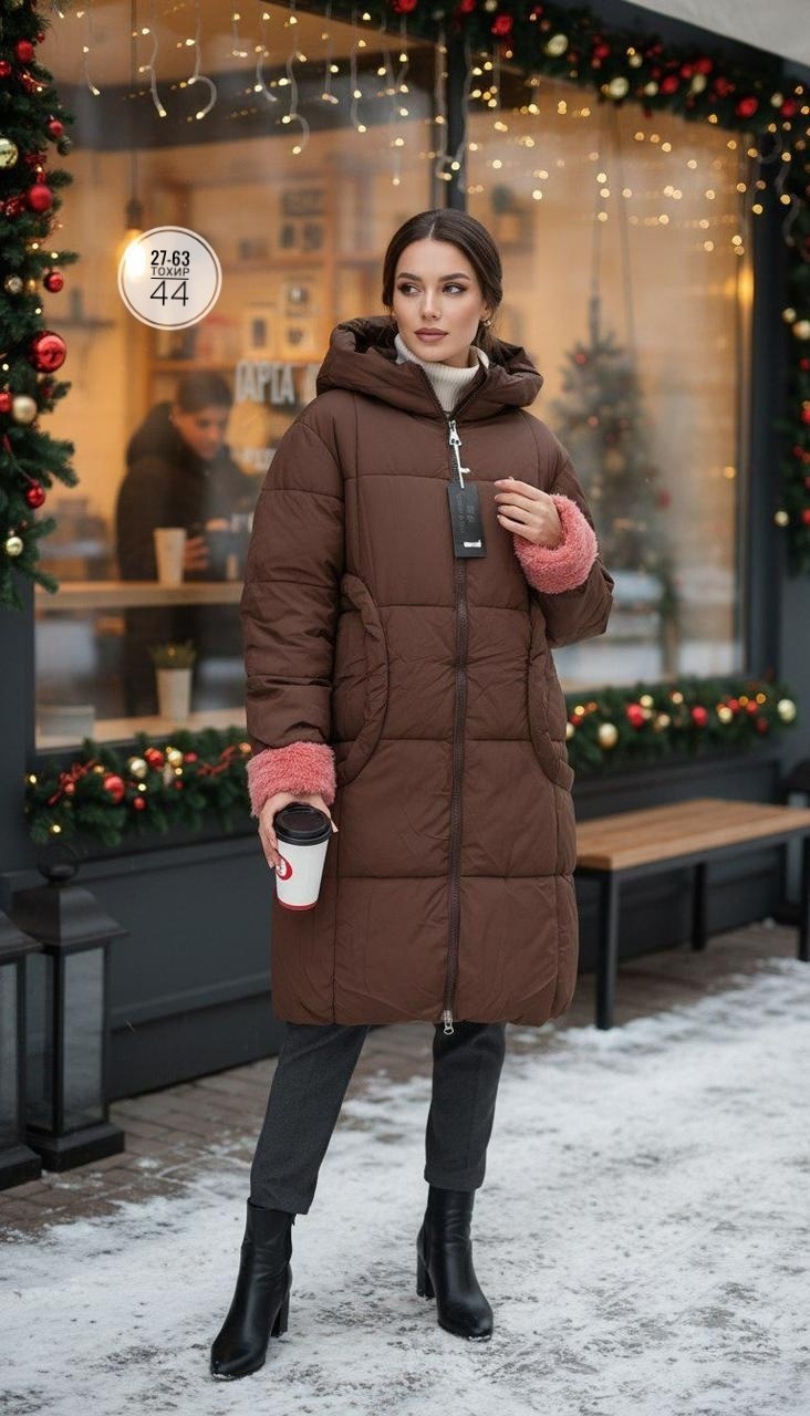 пуховик зимний длинный с капюшоном оверсайз ksulor brand,пуховик зимний длинный с капюшоном,пуховик зимний удлиненный с капюшоном fleso,пуховик открытый,пуховик женский