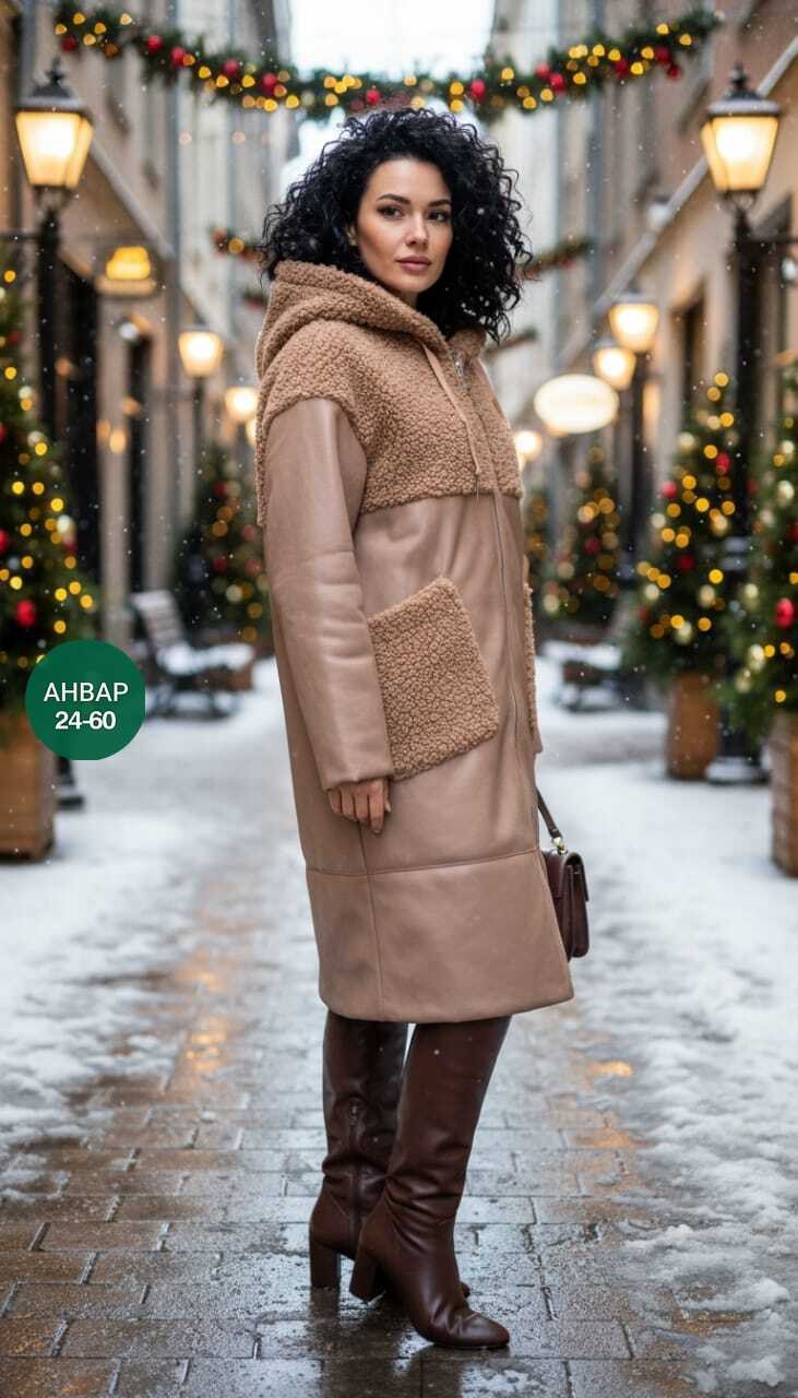 дубленка искусственная elfina,искусственная дубленка,дублёнка женская,эко дубленка,дубленка runxinya