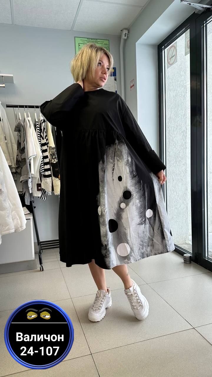 стильное платье свободного кроя,платье большие размеры,женское платье,платье туника,свободное платье