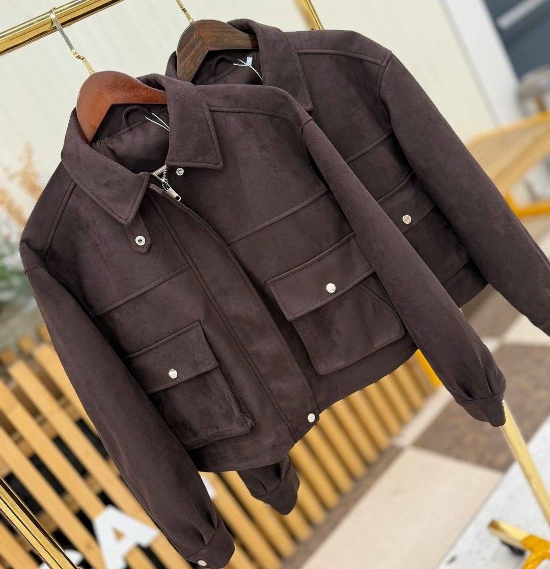 бомбер укороченный оверсайз замшевый куртка рабочего тренд saint shine,куртка замшевая,коричневая куртка,бомбер женская куртка,куртка