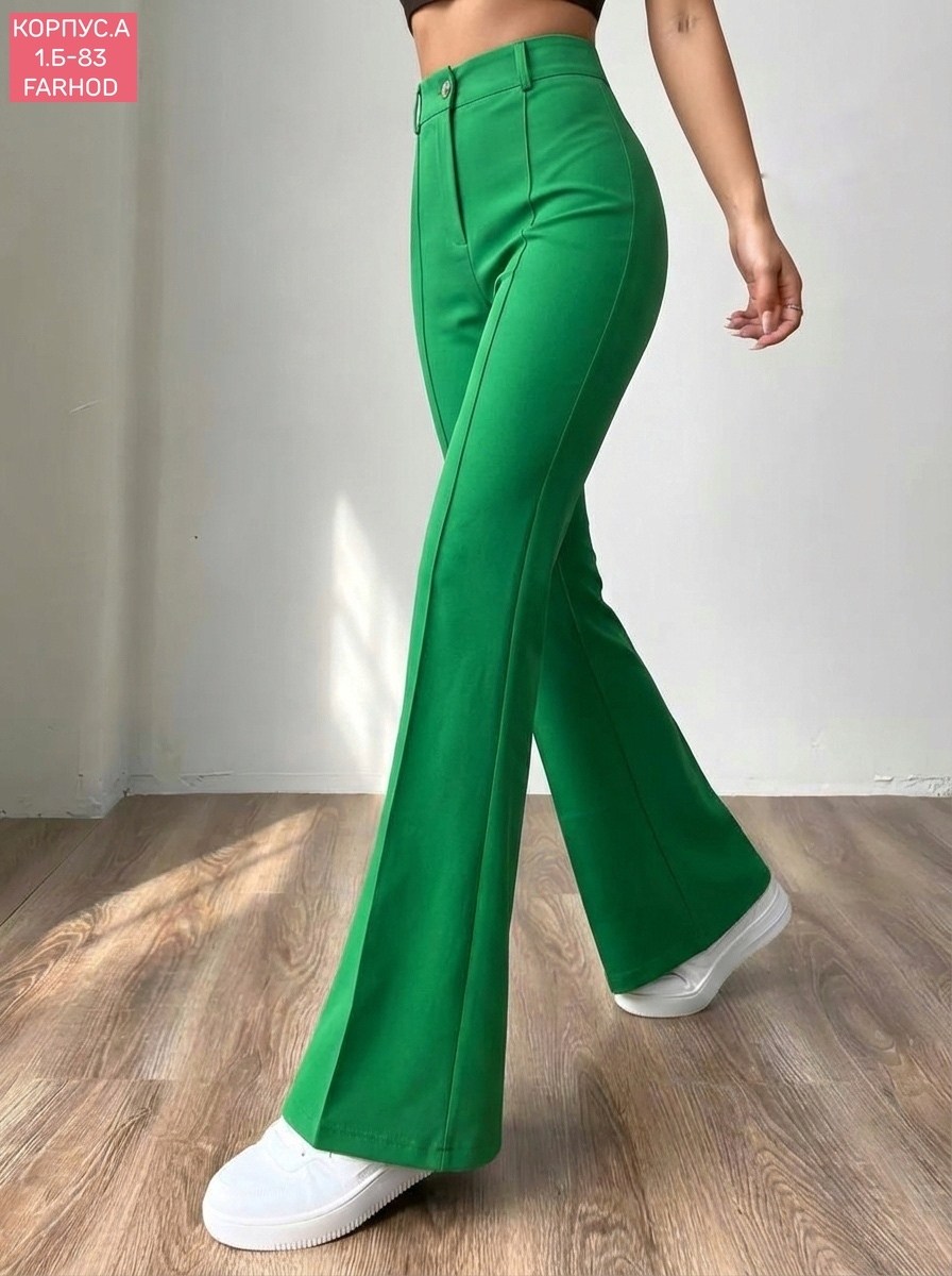 брюки женские,брюки клеш женские,зеленые штаны,брюки с высокой талией,зеленые брюки