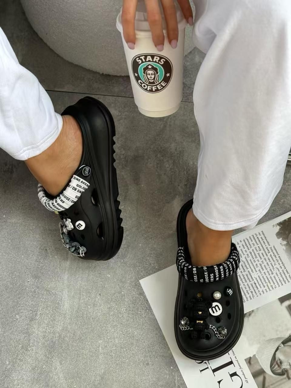 ,женская  crocs,модные кроксы,шлепки на платформе,женские кроксы