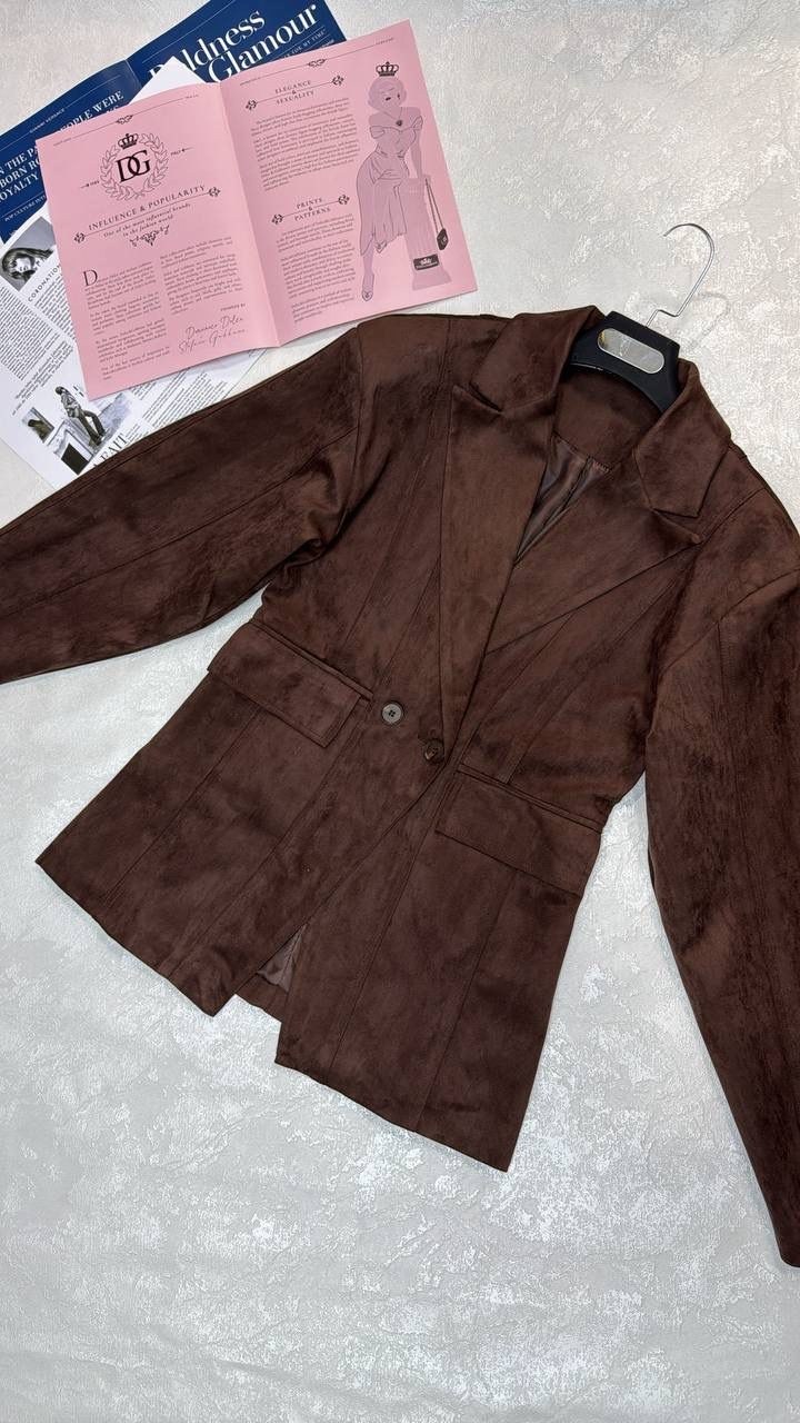 замшевый пиджак женский,замшевый пиджак,жакет из замши,жакет из,пиджак замшевый slavalook коричневый