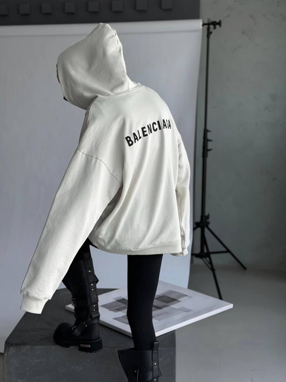 оверсайз толстовка,худи оверсайз,худи оверсайз с капюшоном и начесом jelika цвет молочный теплый белый,толстовка женская,стильное худи