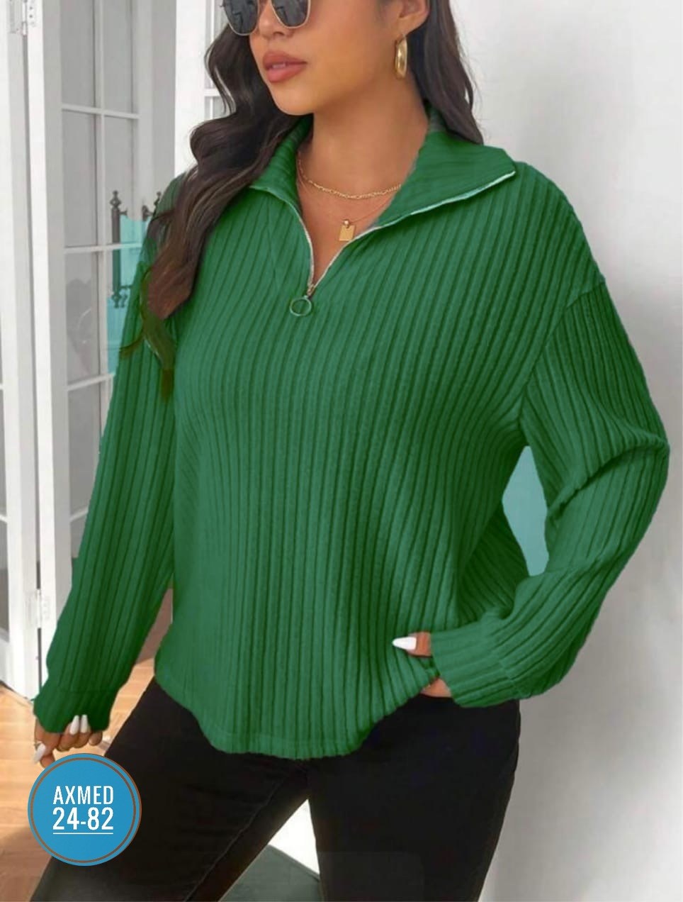 джемпер женский 3503 "лапша+молния"темно-зеленый,кофта женская,стильная кофта,джемпер женский 3503 "лапша+молния"темно-зеленый водолазки,джемпер женский