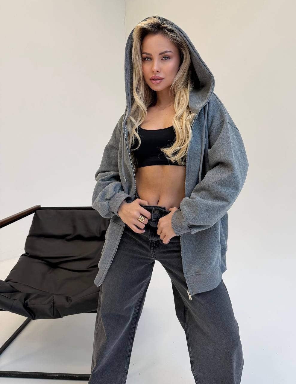 толстовка женская,толстовки худи,толстовка на молнии из футера 3х нит.начес серая,толстовка,толстовки свитшот