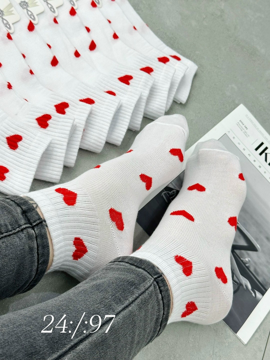 носки с сердечками,комплект носки женские,носки короткие с сердечками,женские носки,носки пара