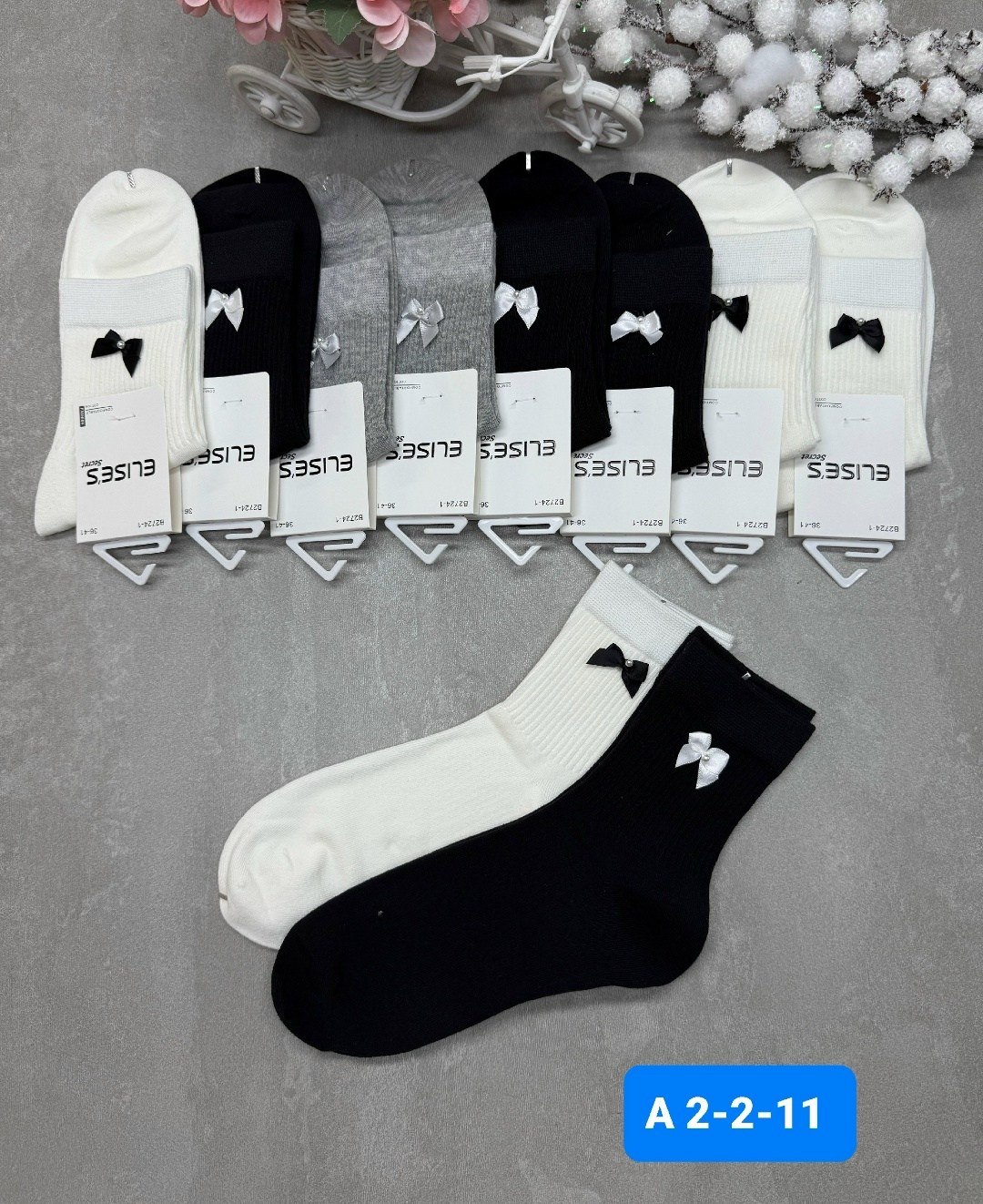 женские носки,комплект носки женские,носки с бантами,носки комплект,носки женские 10 пар
