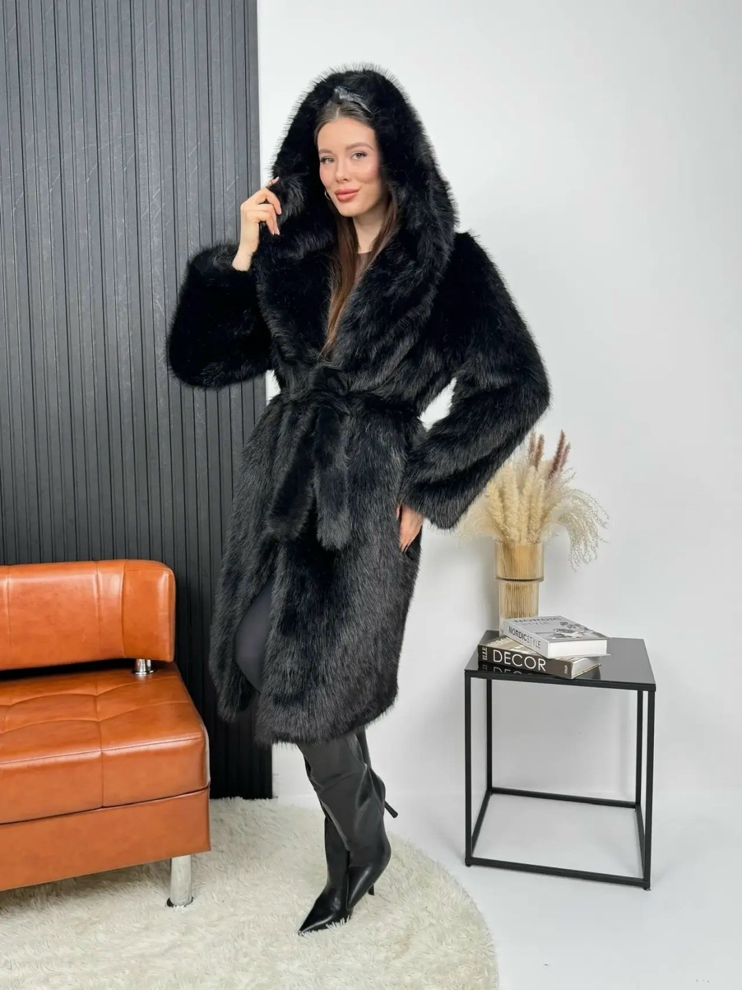 женская шуба,шуба черная fati_lingerie,шуба,шуба из экомеха,шубка