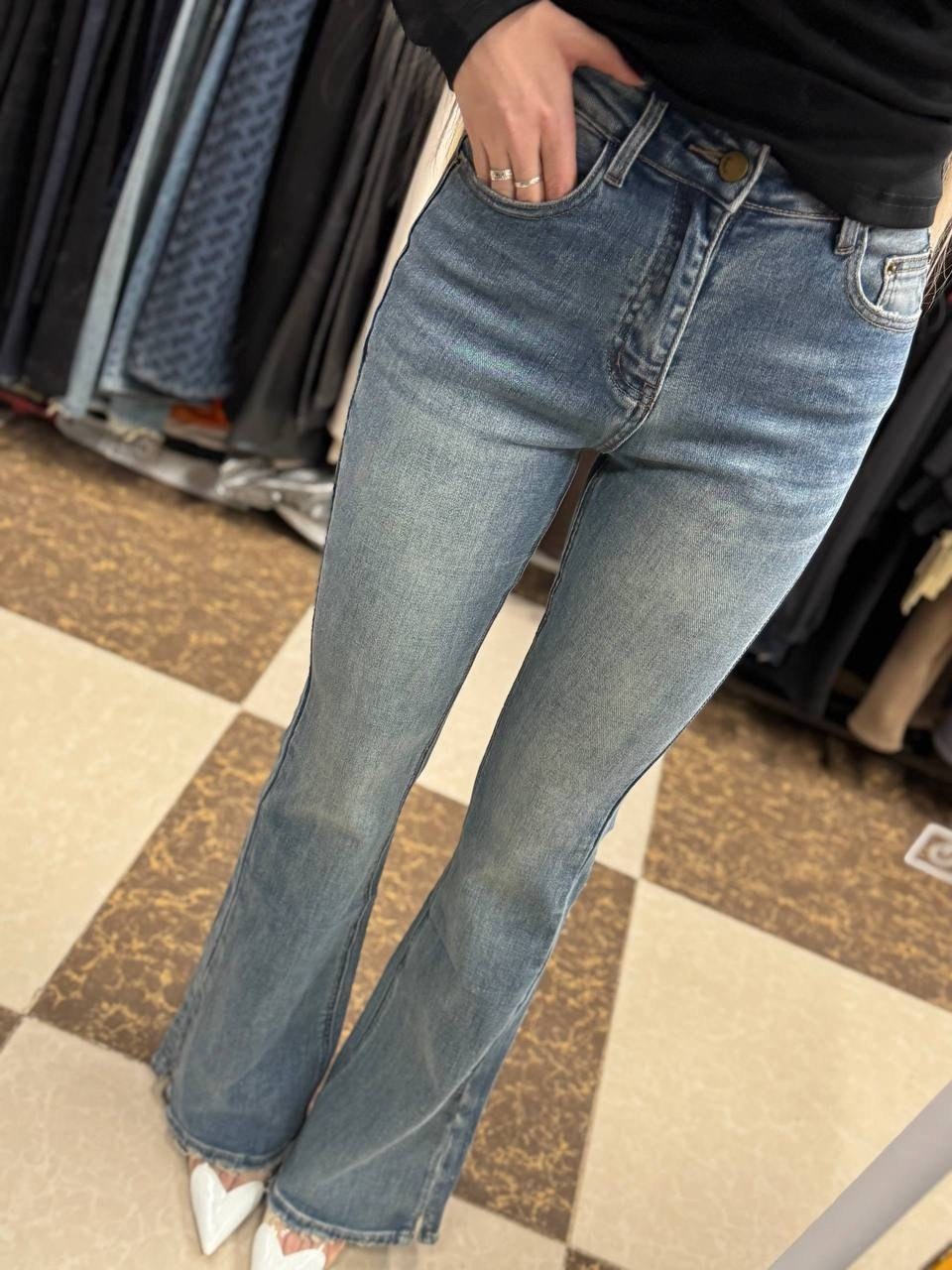 джинсы клеш с высокой посадкой glanada,джинсы женские клёш,джинсы женские,джинсы клеш,джинсы клеш с высокой посадкой