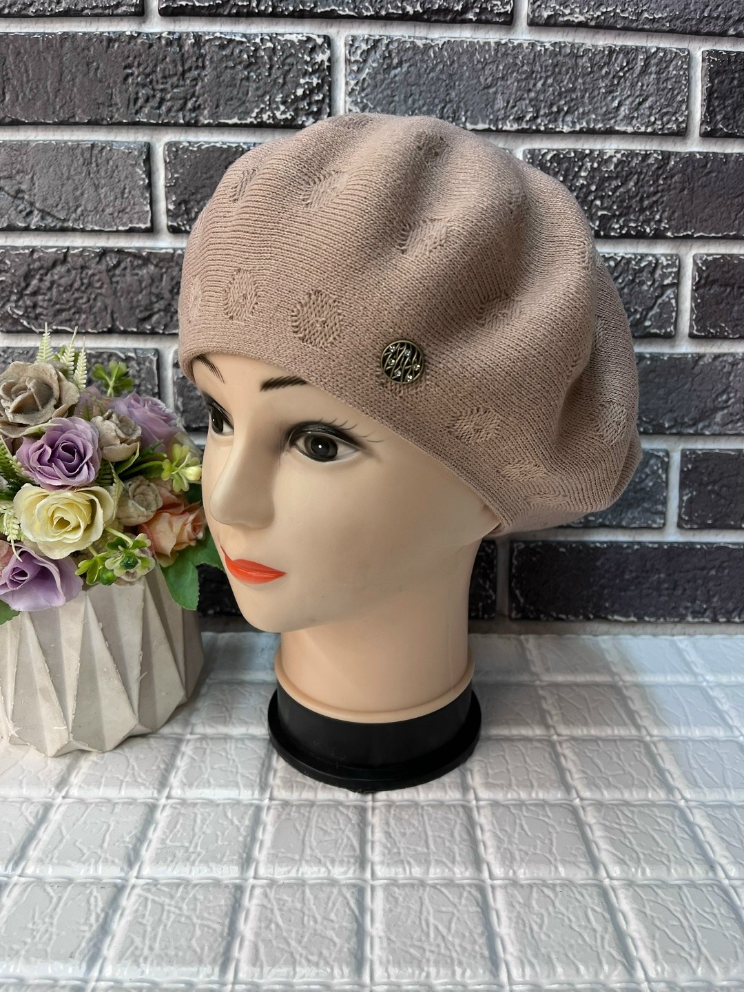 берет двойной,берет,женские береты,женская шапка,шапка берет