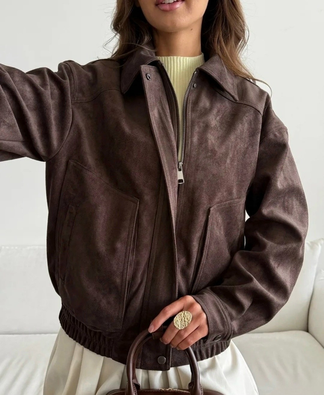 бомбер укороченный оверсайз замшевый куртка рабочего тренд saint shine,замшевая куртка,куртка бомбер,бомбер женская куртка,куртка из замши