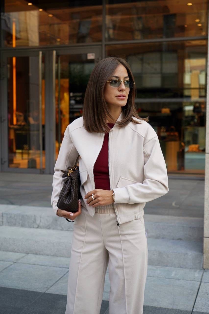 костюм брючный двойка tisana 259791957,бомбер женский "браун" коричневый,стильные куртки,бомбер куртка женская,бомбер женский