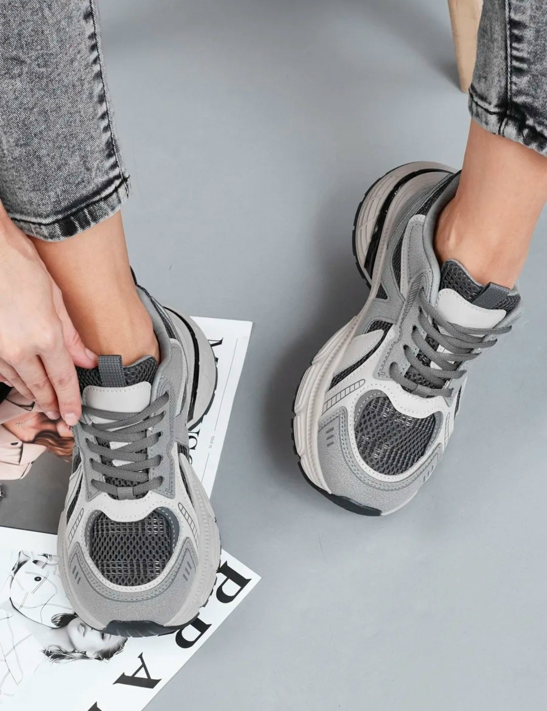 кроссовки женскиe,,кроссовки для женщин,кроссовки серые,спортивная
