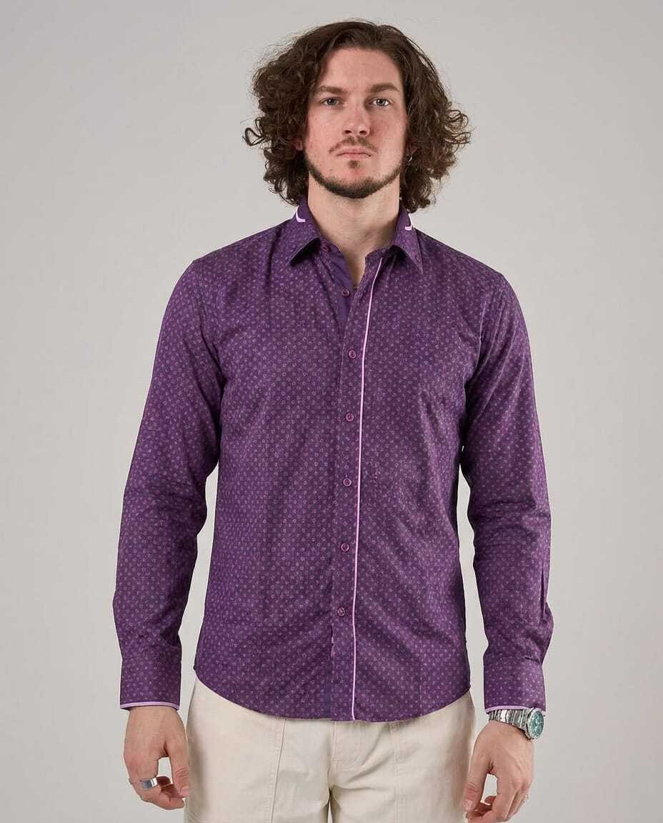 мужская рубашка,фиолетовая рубашка мужская,рубашка фиолетовая,рубашка,стильная рубашка мужская