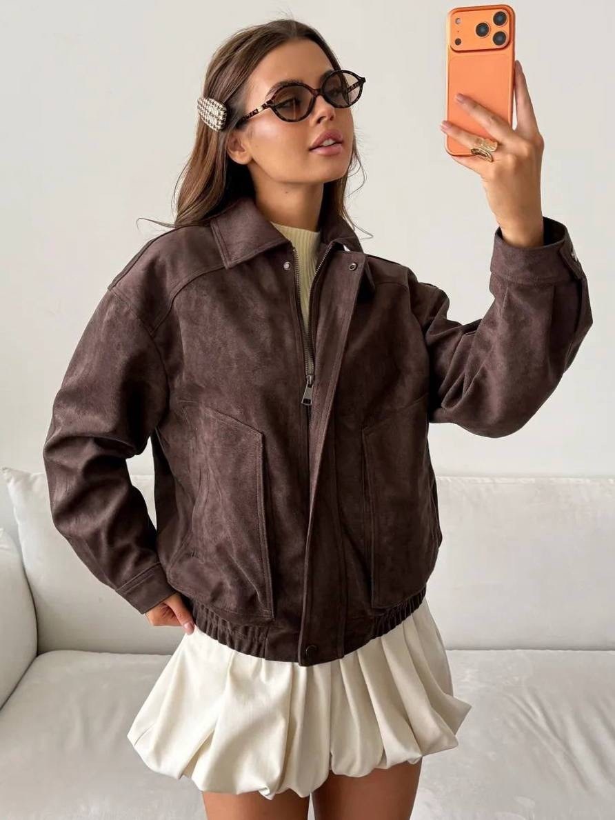 бомбер укороченный оверсайз замшевый куртка рабочего тренд saint shine,замшевая куртка,куртка бомбер,бомбер женская куртка,куртка из замши