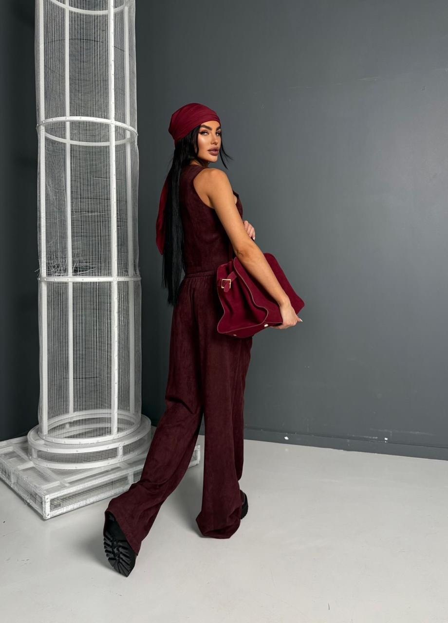 женский костюм с брюками вельветовый с жилеткой 399brn (коричневый),костюм с брюками вельветовый с жилеткой 399brn натали коричневый,костюм брючный вельветовый с жилеткой 399brn,костюм брючный вельвет