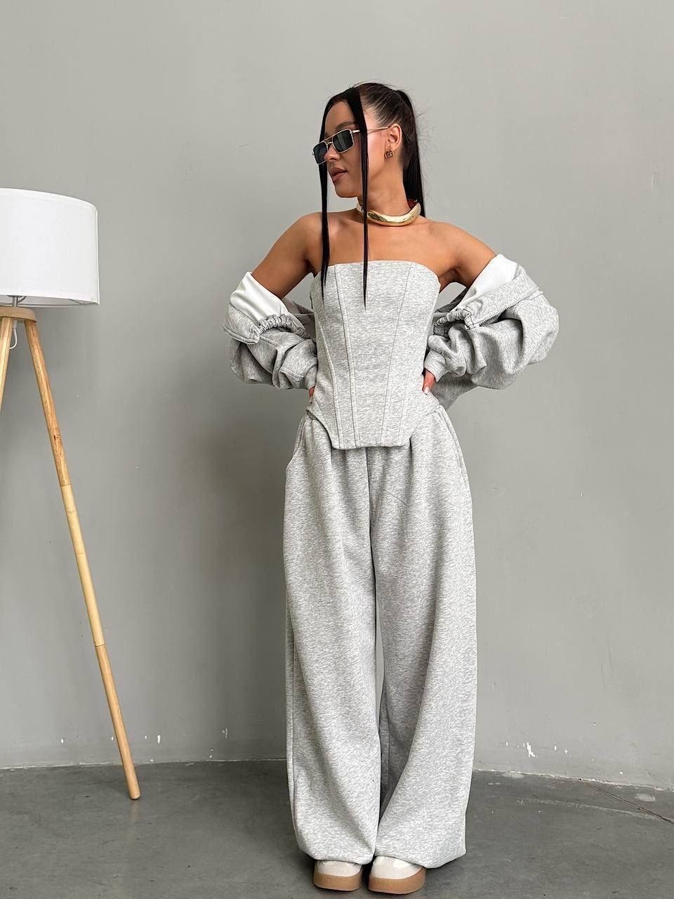 костюм женский,костюм на флисе,модные брюки,костюм