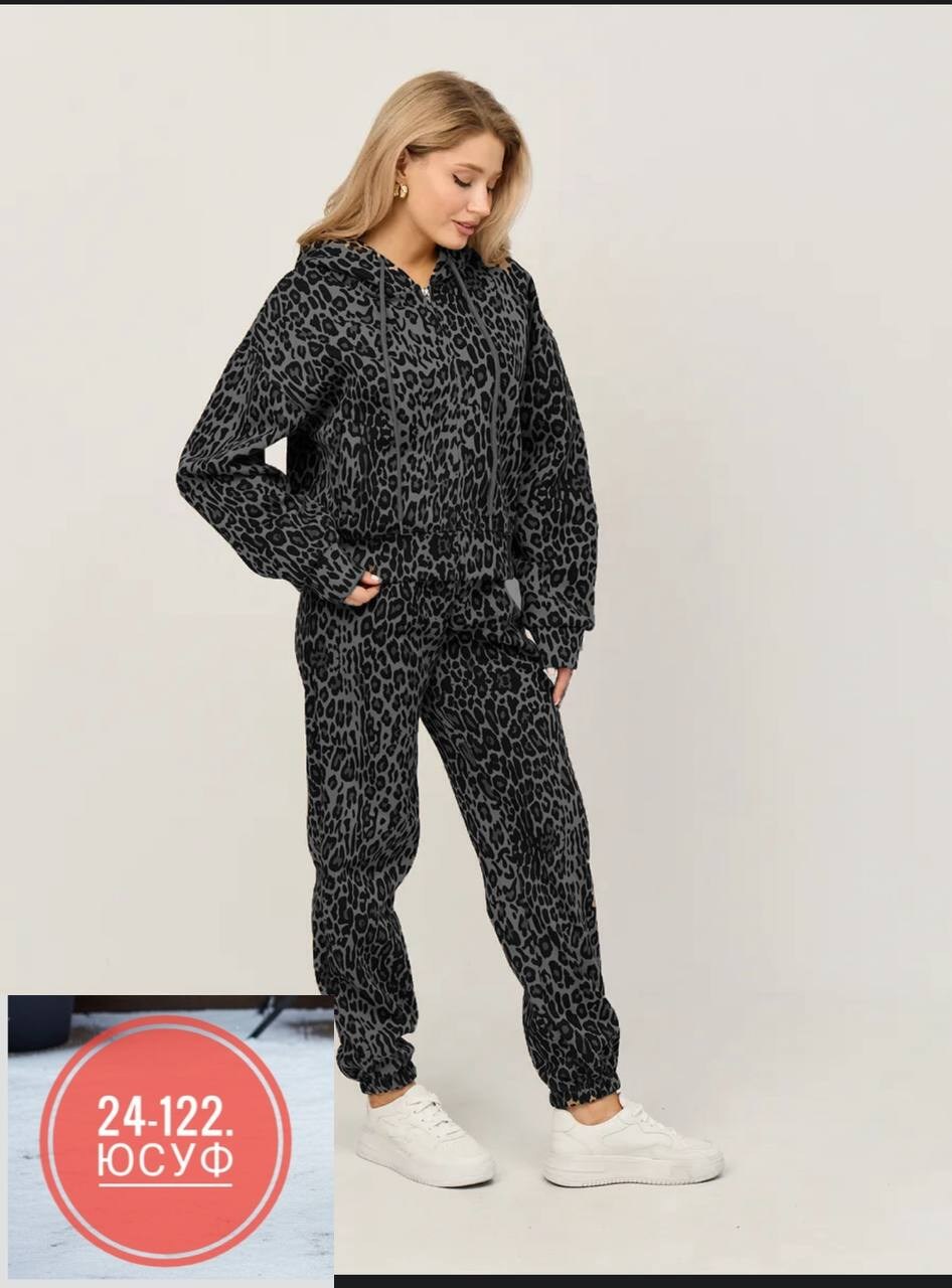 женский спортивный костюм с леопардовым принтом,костюм на флисе,леопардовый костюм,леопардовый костюм двойка,женский костюм