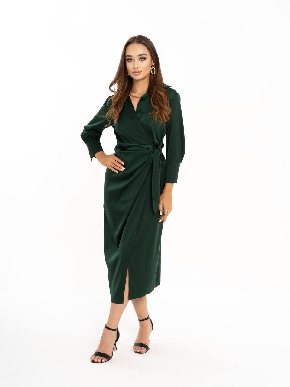 шелковое платье с запахом,платье - рубашка с запахом elay moda,платье шелковое на запах миди,женское шёлковое платье прямого силуэта с запахом на поясе,женское платье