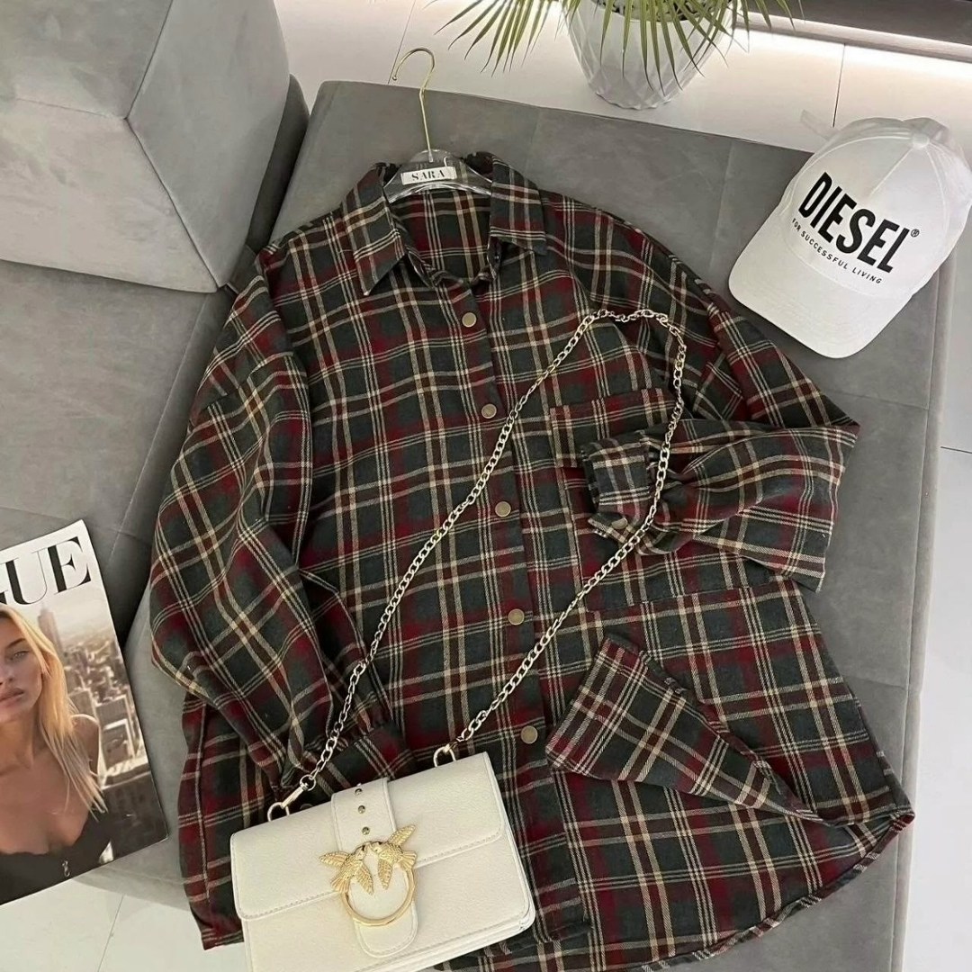 женская рубашка в клетку,женская рубашка,рубашка оверсайз в клетку,клетчатая рубашка,рубашка женская в клетку оверсайз