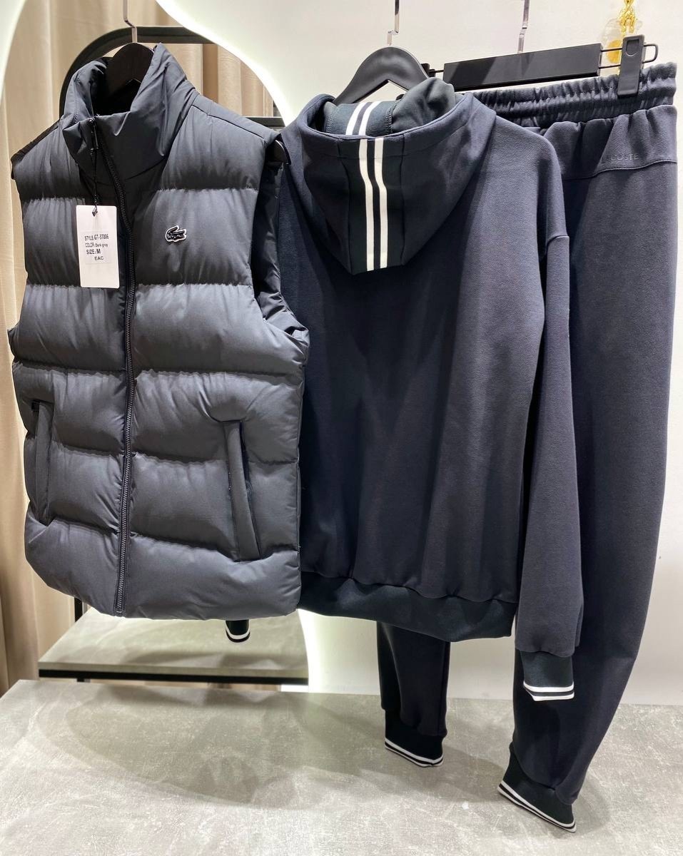 костюм-тройка мужской: жилет, толстовка и штаны арт. 1331595,спортивный костюм nike мужской,спортивный костюм nike тройка,мужской спортивный костюм,спортивные костюм