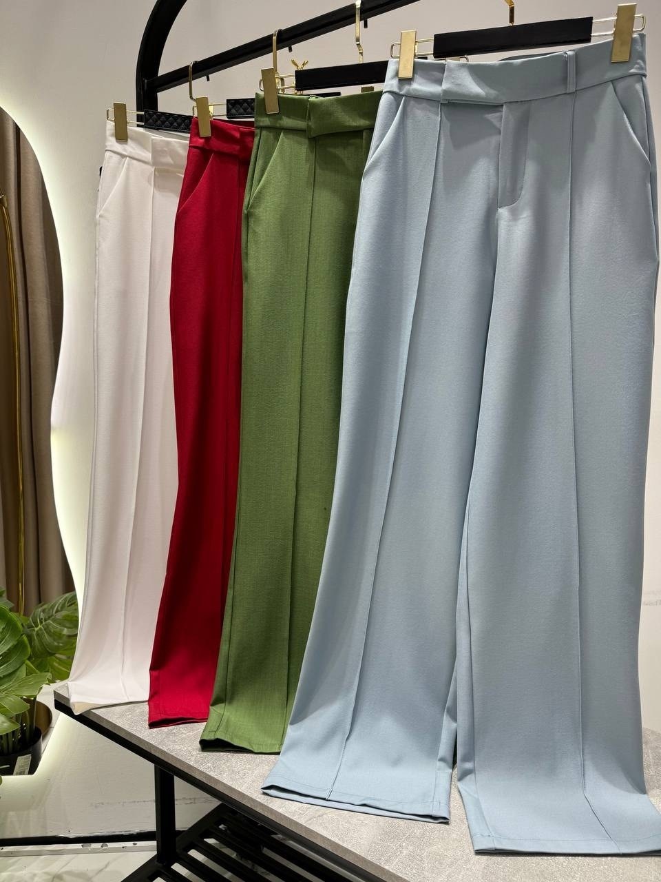 мода стиль,модные брюки,брюки палаццо,брюки палаццо красные luxechic