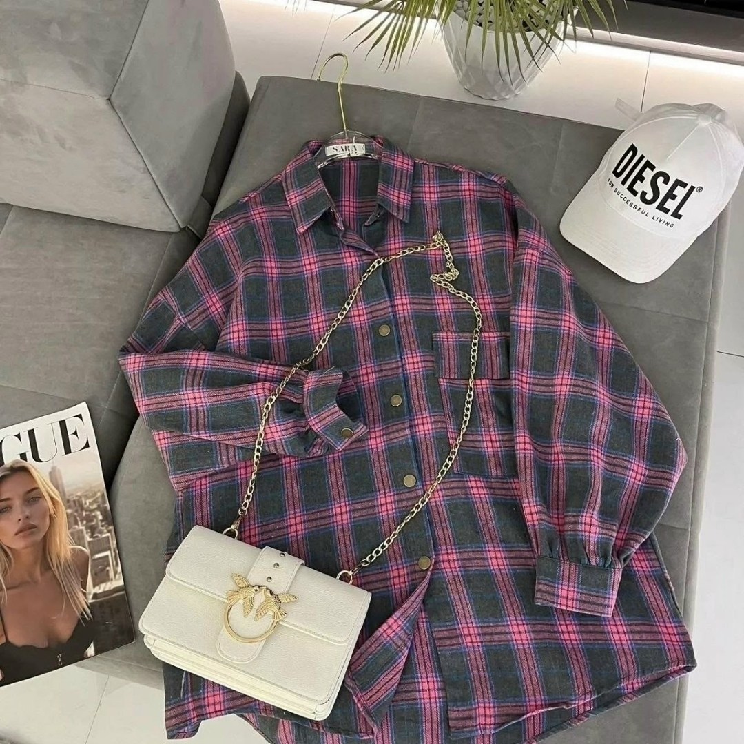 женская рубашка в клетку,женская рубашка,рубашка оверсайз в клетку,клетчатая рубашка,рубашка женская в клетку оверсайз