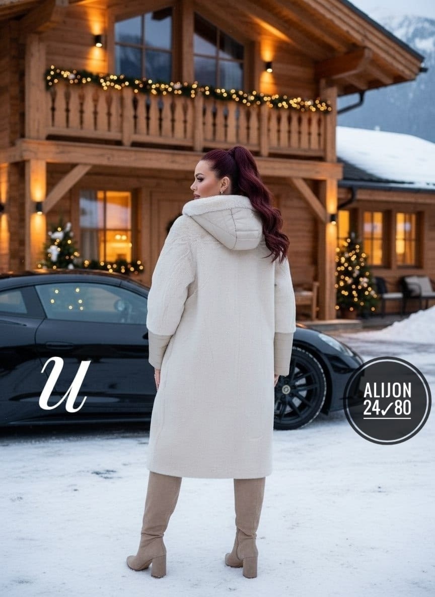 шуба,шуба женская,удлиненная шуба,шуба искусственная экошуба с капюшоном oksa moda,женская длинная шуба