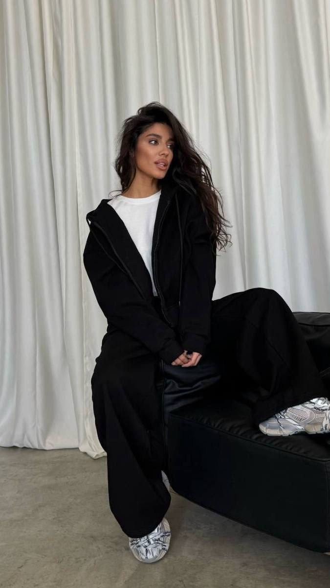 костюм на флисе,костюм спортивный,спортивные костюмы на флисе,крутой костюм,костюм базовый костюм оверсайз зип худи и штаны палаццо