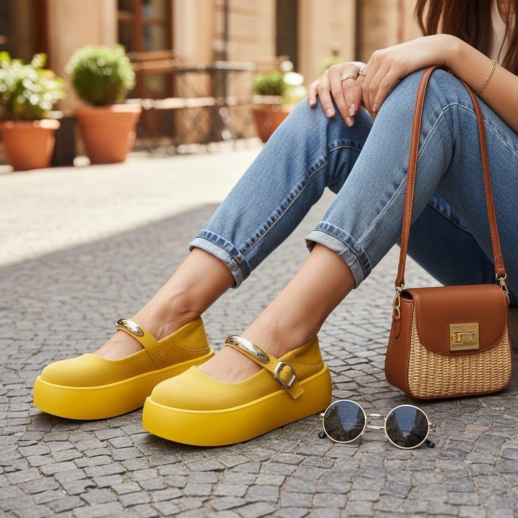 женская,туфли мэри джейн желтые,женские туфли лодочки, женская туфли,туфли женские