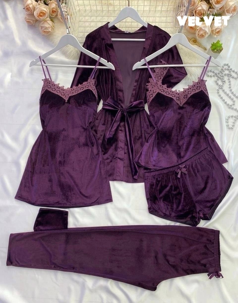 пижама комплект 5 в 1,пижама велюровая женская,пижама велюровая со штанами комплект 5 в 1,пижама комплект женская,комплект пижамный тройка велюр