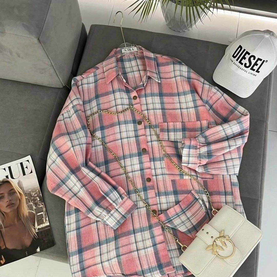 женская рубашка в клетку,женская рубашка,рубашка оверсайз в клетку,клетчатая рубашка,рубашка женская в клетку оверсайз