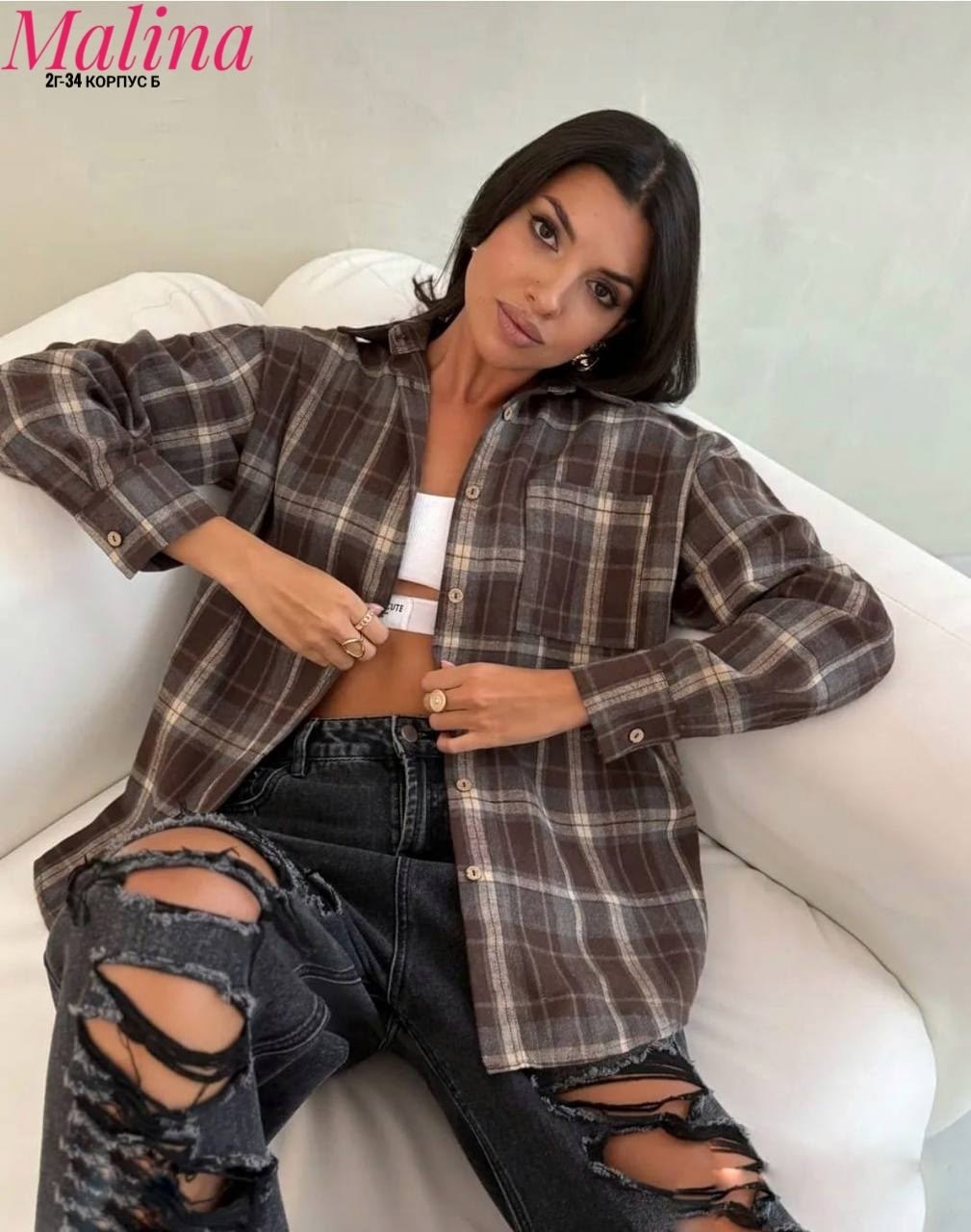 рубашка в клетку женская оверсайз,женская рубашка в клетку,женская клетчатая рубашка из полиэстера,рубашка розовая в клетку оверсайз,клетчатая рубашка женская