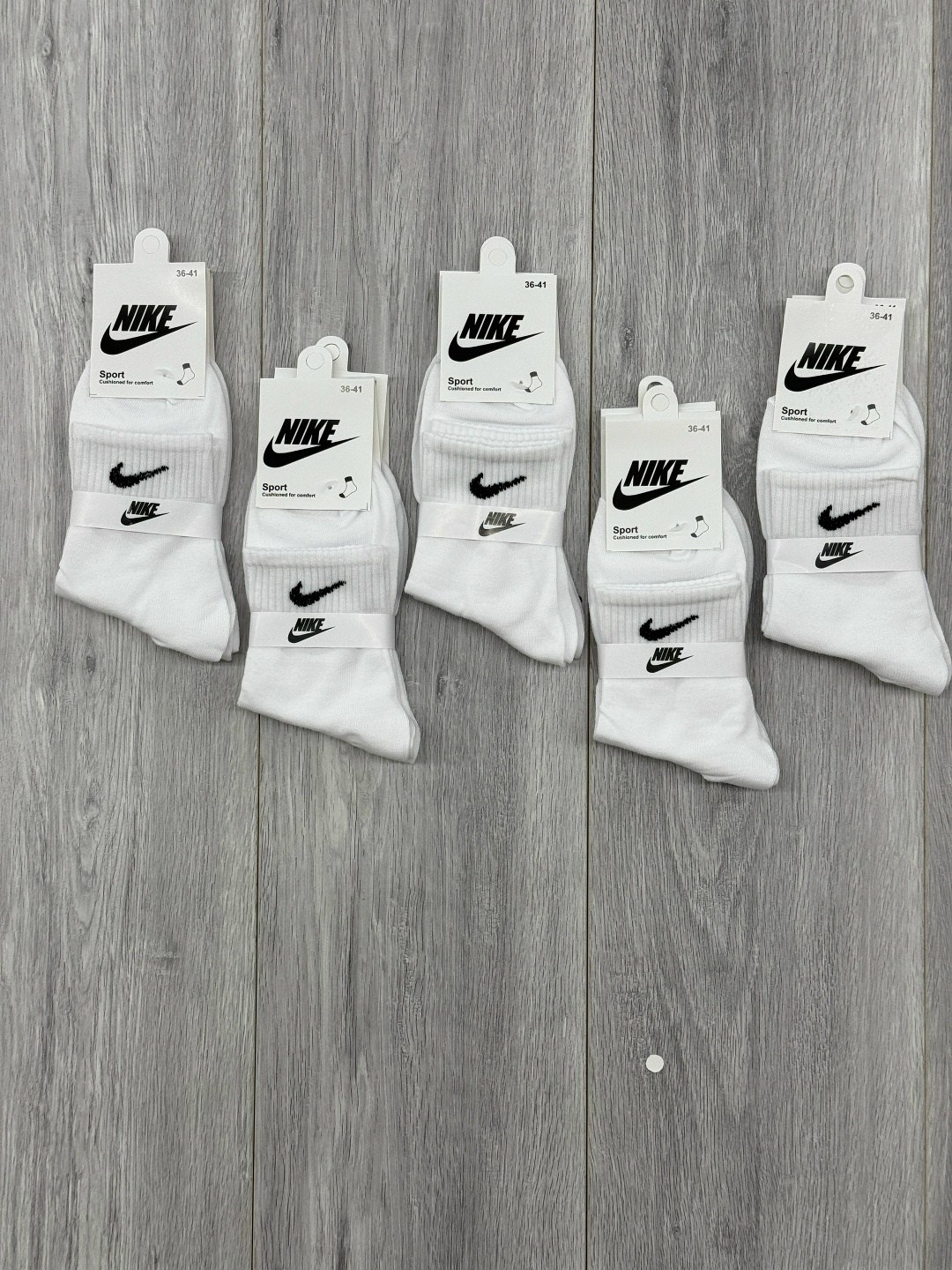 комплект носков женских nike н5ж белых 37-41 5 пар,носки nike,носки найк,носки,спортивные носки