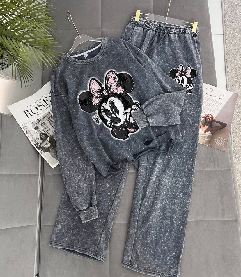 свитшот дисней,костюм стильный,женский костюм,костюм трикотаж,костюм двойка
