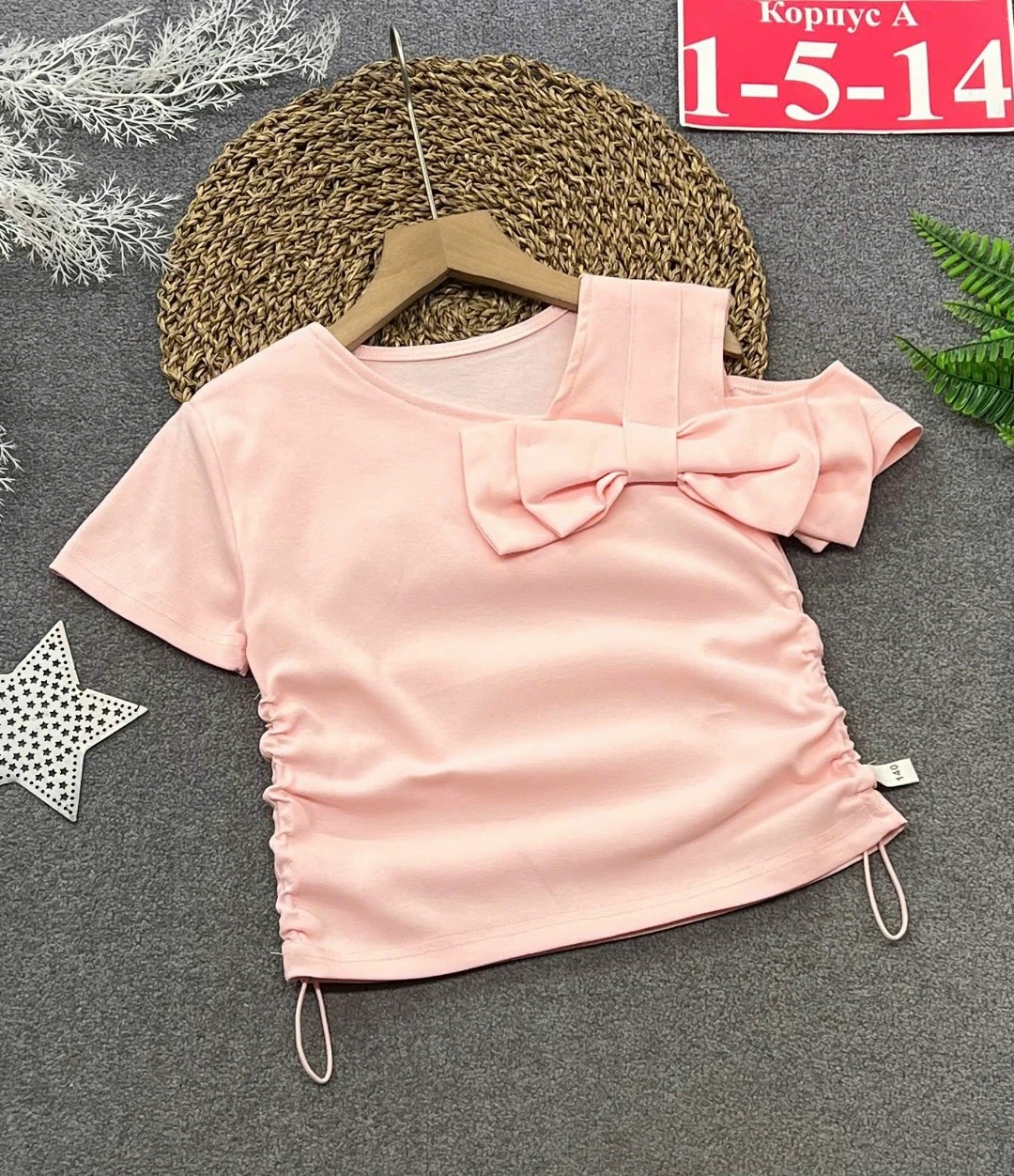 футболки для девочек,футболка детская kaftan бантик,розовая футболка детская,футболка с бантами,футболки детские