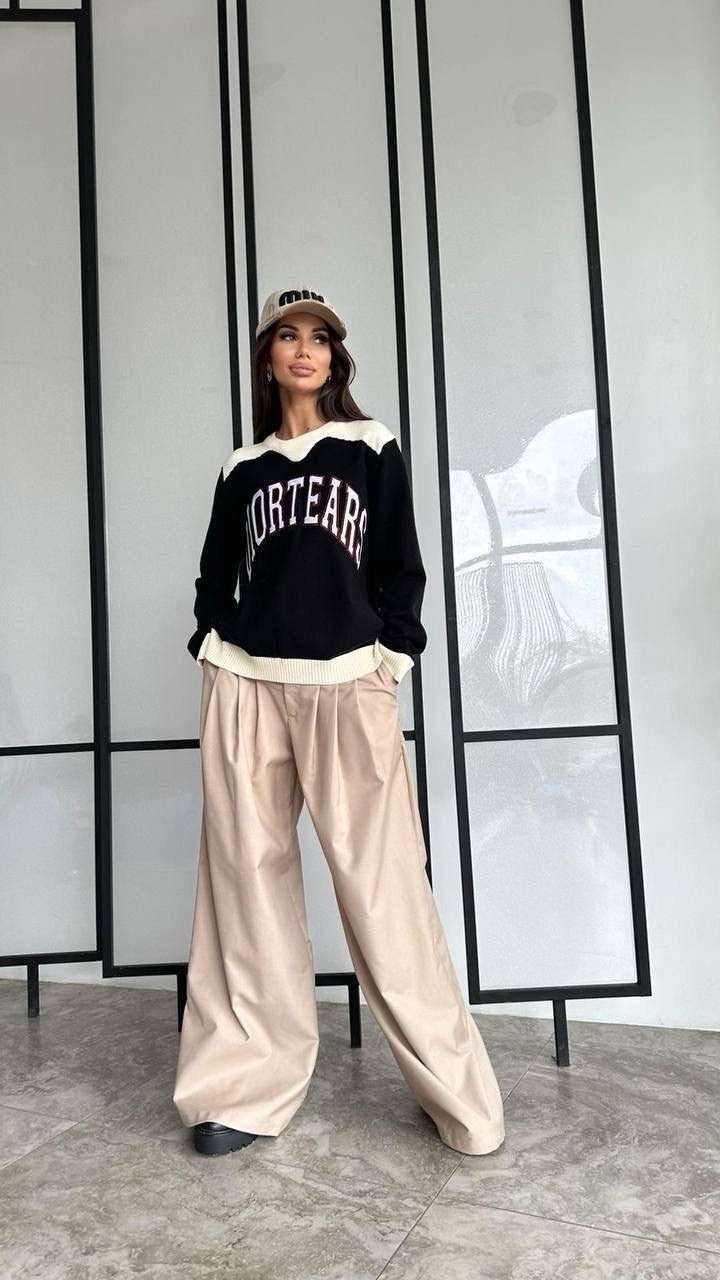 свитер оверсайз вязаный с принтом moscow tommy,свитер оверсайз вязаный с принтом moscow n&d underwear,свитер оверсайз,свитер женский вязаный оверсайз с принтом moscow,женская кофта