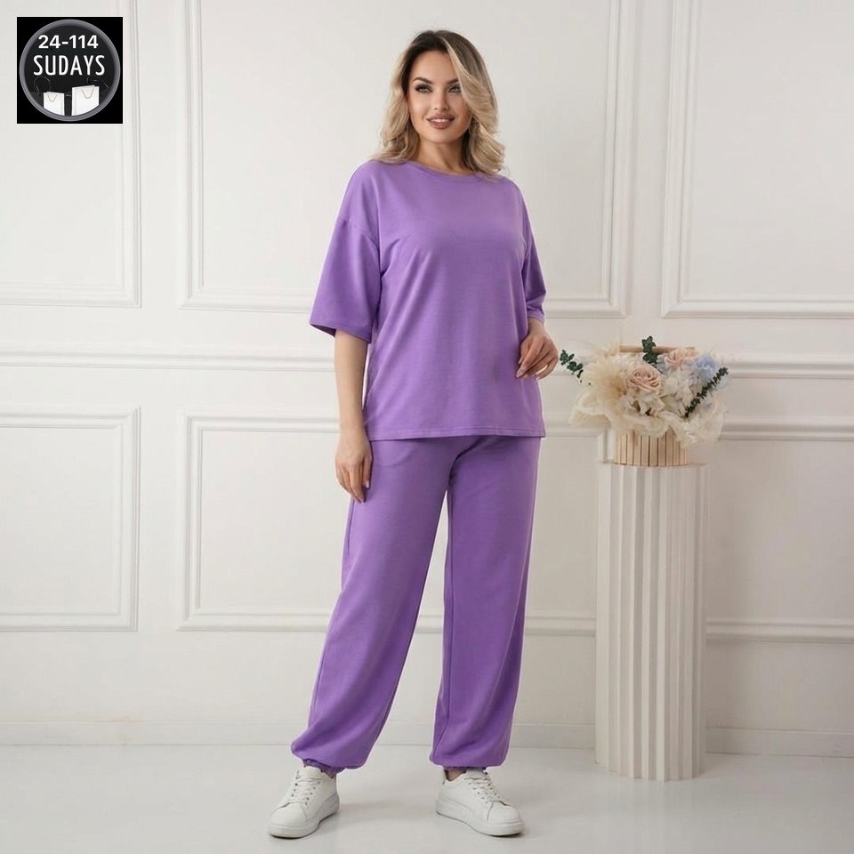 костюм женский,костюм с брюками,трикотажный костюм,сиреневый костюм,летние костюмы брючные фиолетовые женские