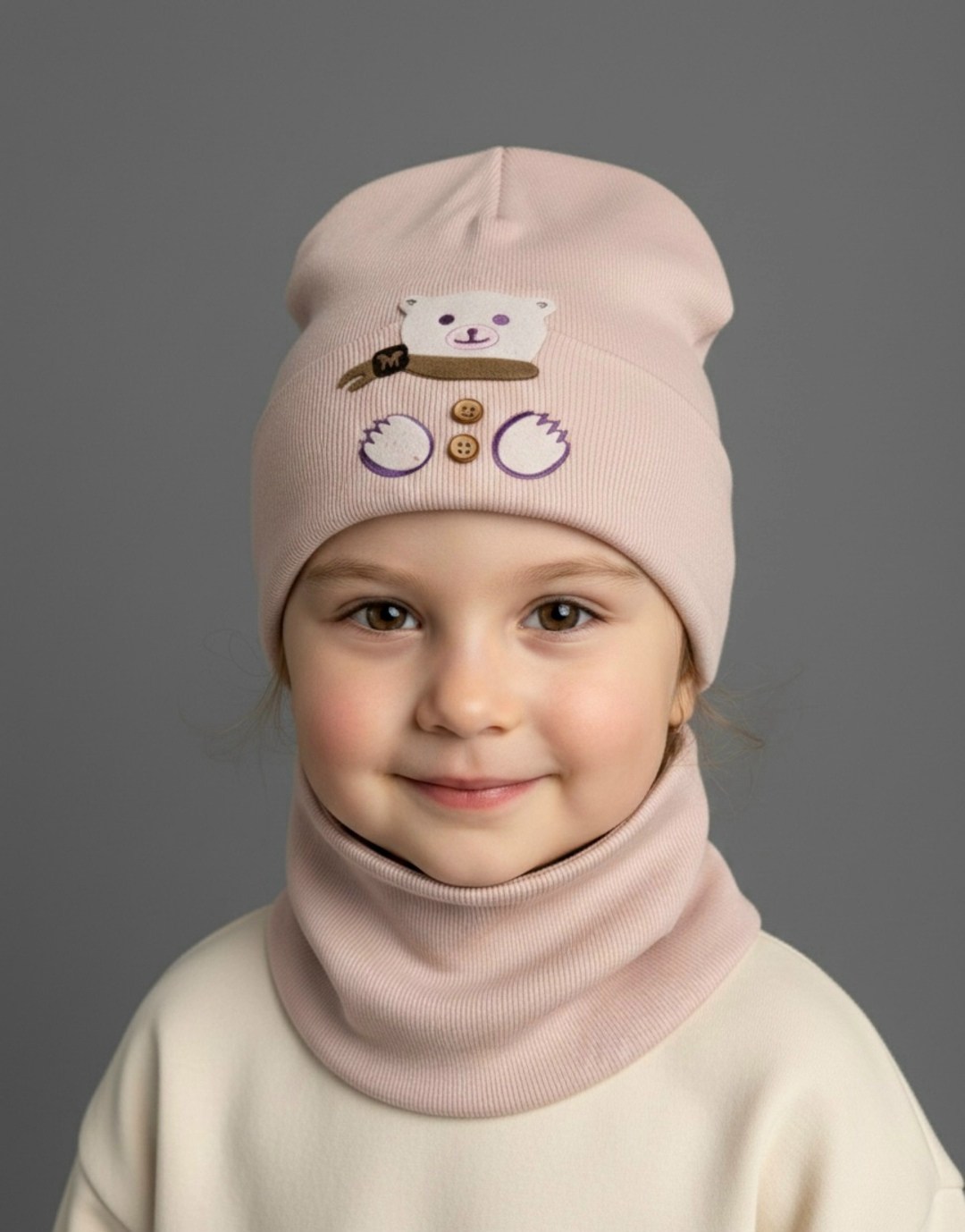 шапка для девочек,шапка и снуд,комплект шапка снуд,детская шапочка,комплект шапки