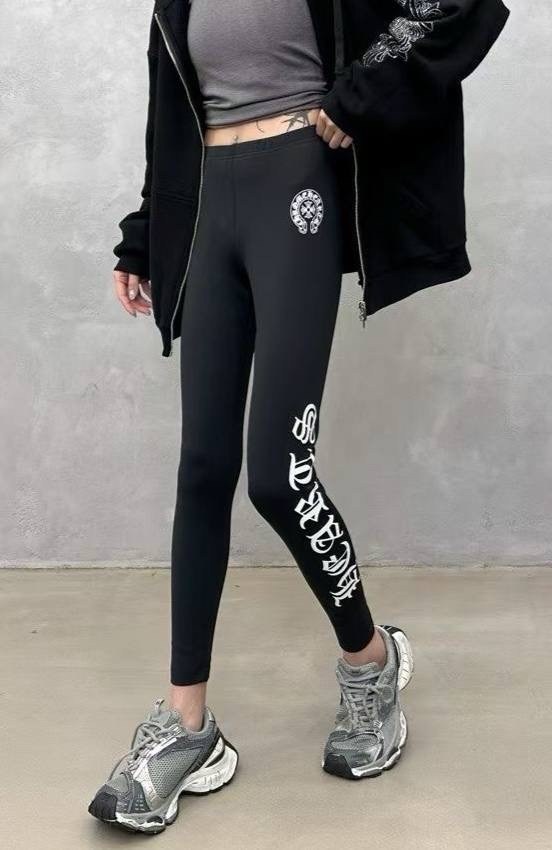 черные леггинсы,спортивные брюки,лосины леггинсы chrome hearts,лосины chrome hearts,легинсы