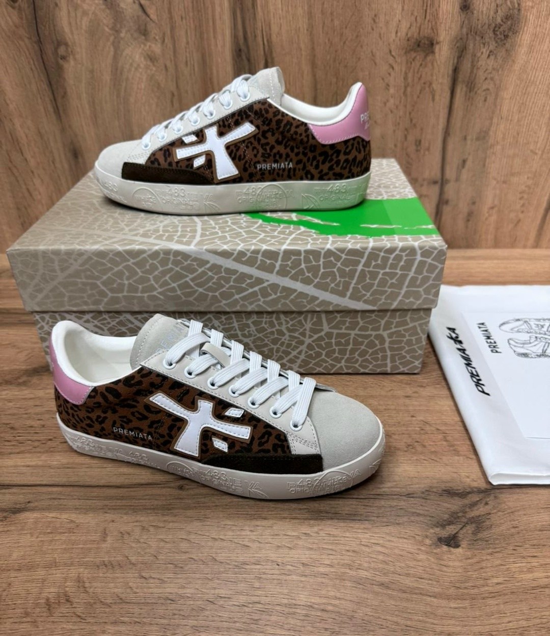 кроссовки premiata,женские кроссовки premiata,,кеды premiata,premiata кеды с леопардовым принтом