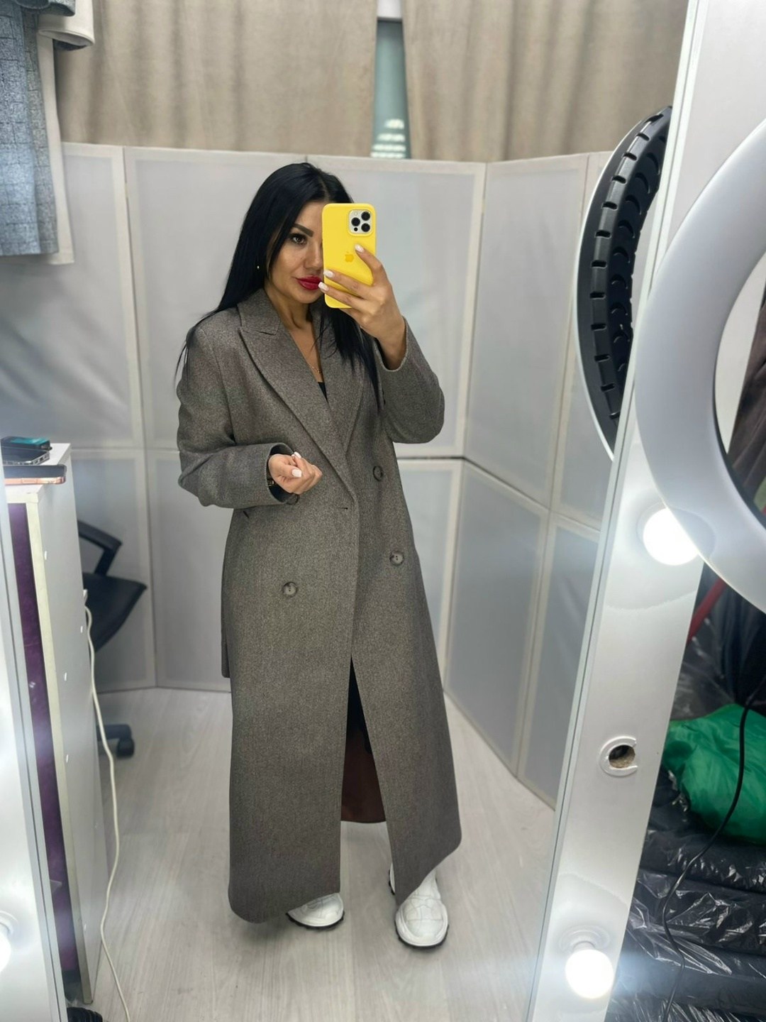 стильное пальто,модное пальто,пальто женское,серое пальто женское длинное,пальто длинное